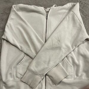 White Zip-Up Hoodie